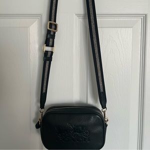 Refined Pebble Leather, Black, Coach Convertible Belt Bag